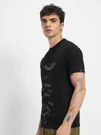 Bewakoof Men Black Batman Printed Pure Cotton T-shirt