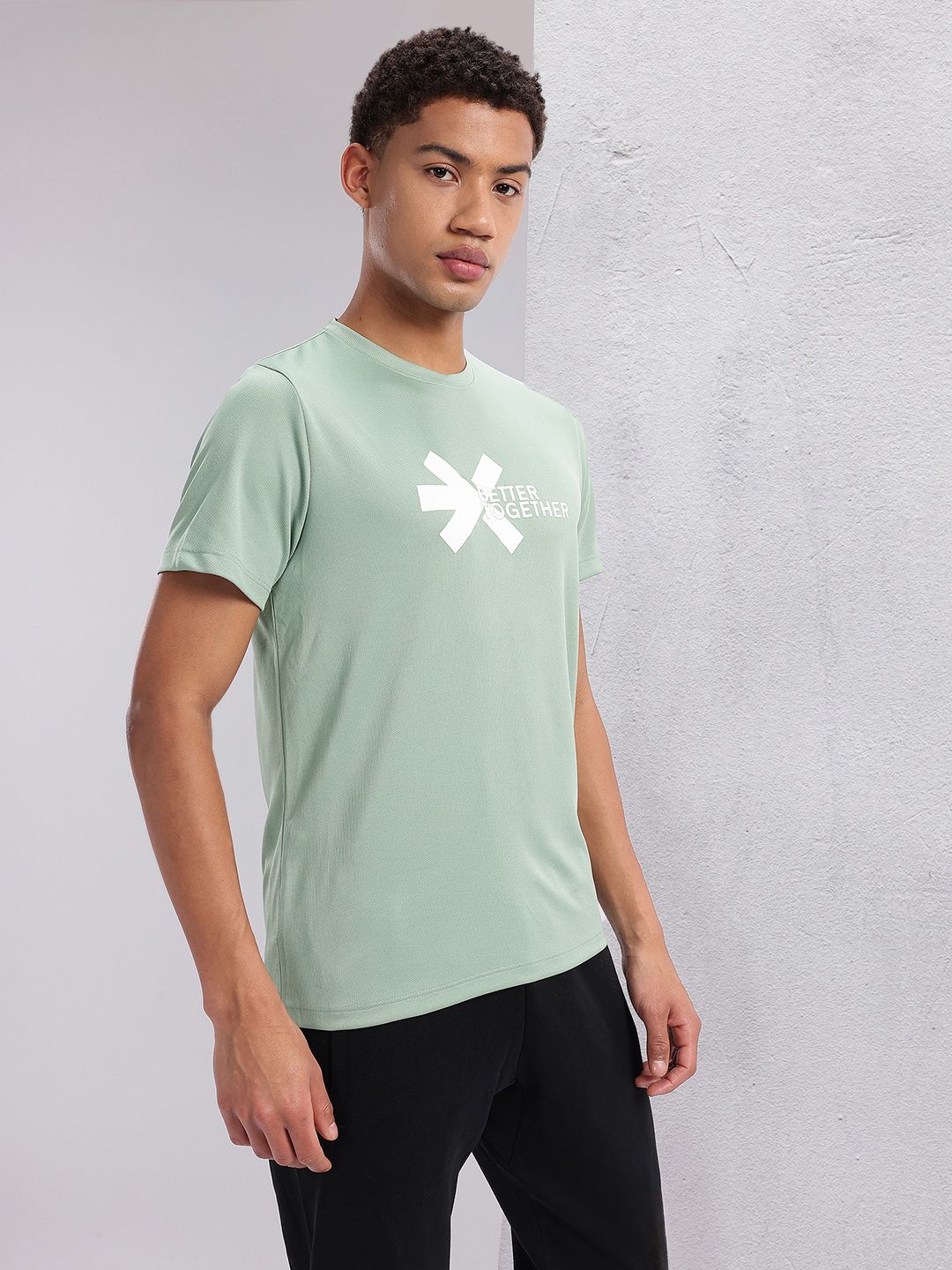 HRX by Hrithik Roshan Couple Collection Brand Logo Printed Rapid-Dry Running T-shirt