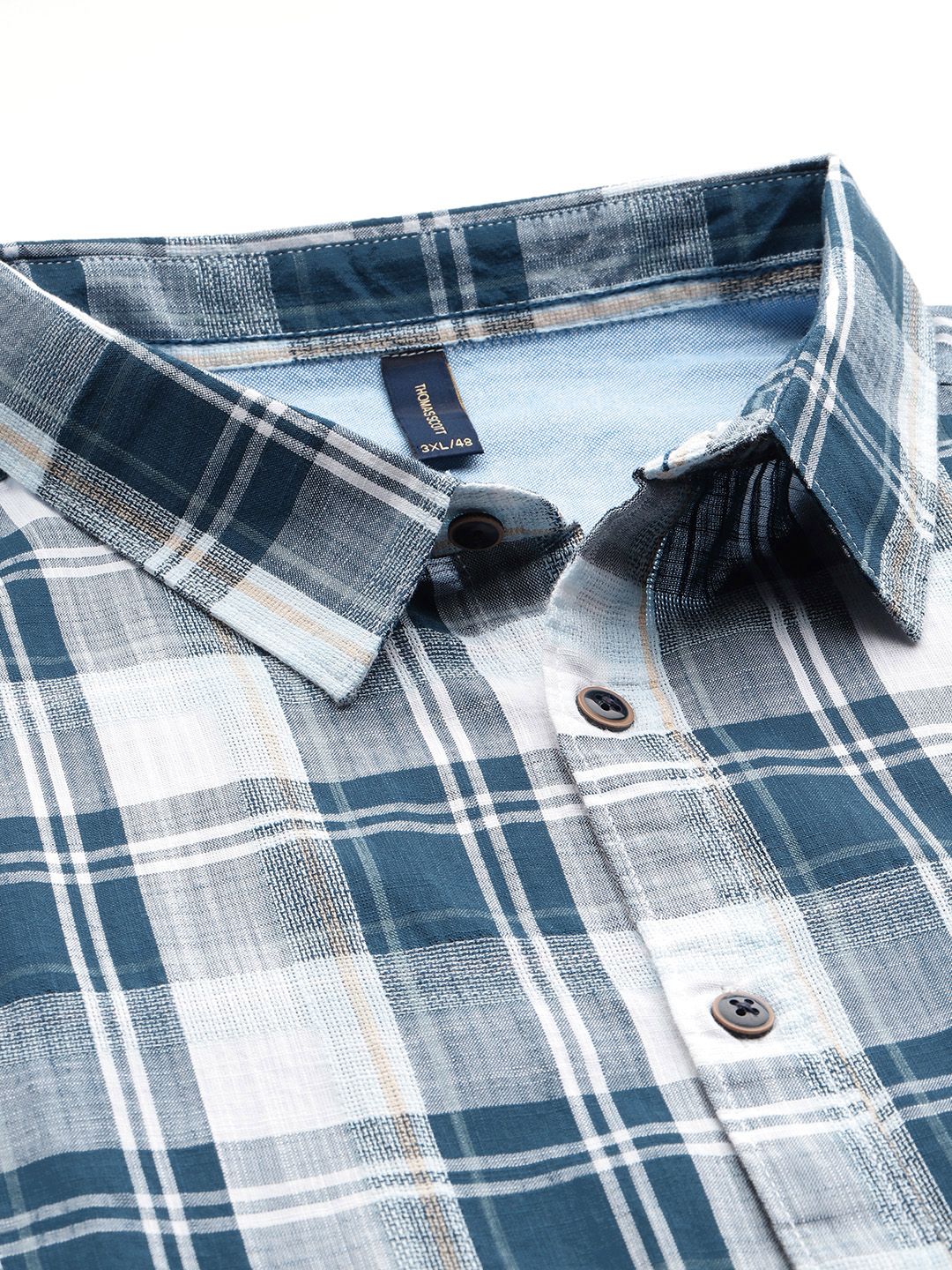 Thomas Scott Men Plus Size Premium Checked Casual Shirt