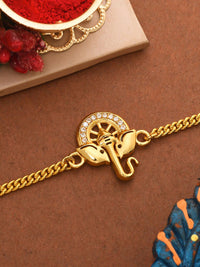 Voylla Gold-Toned Bracelet Style Rakhi