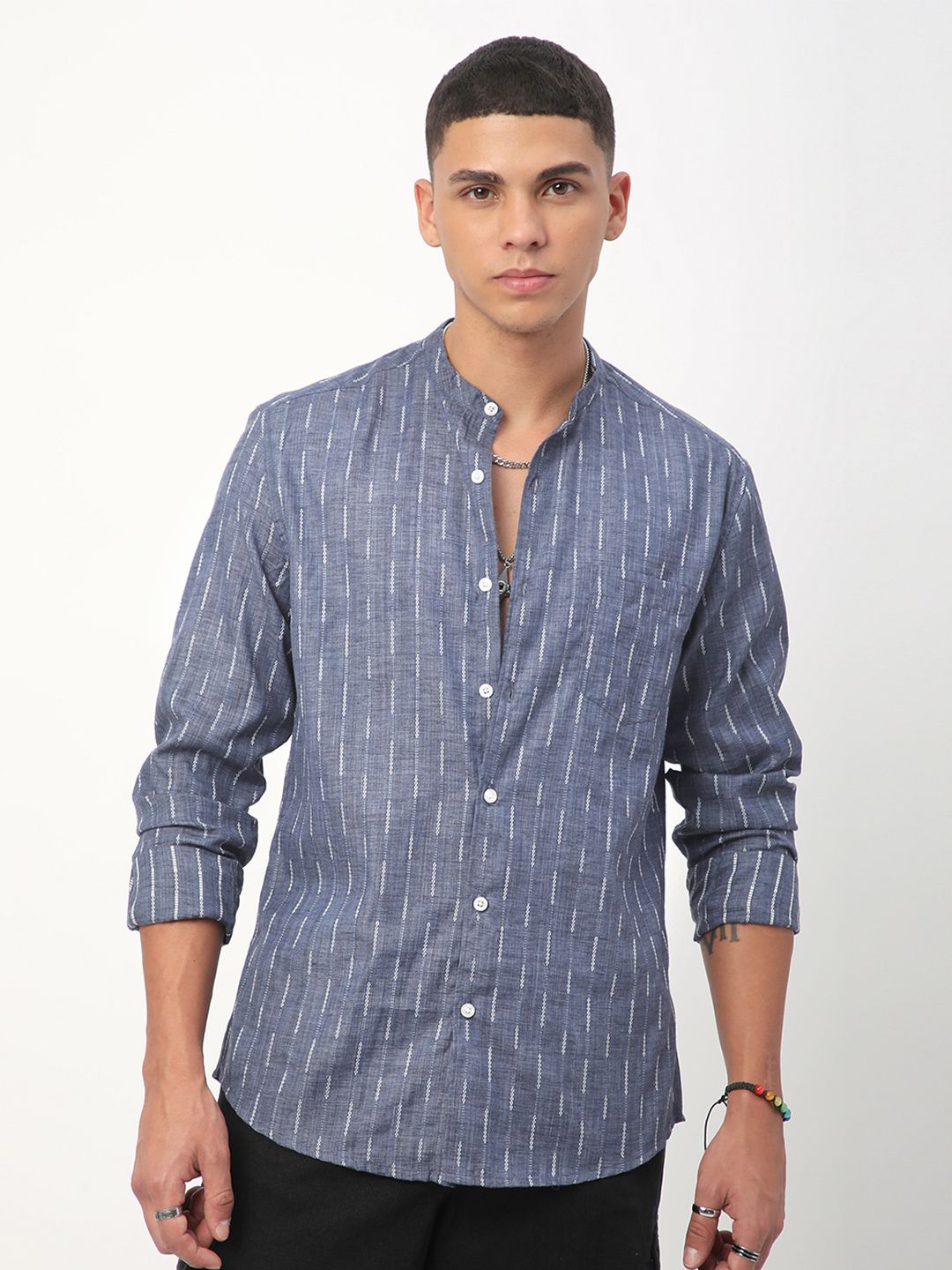 VASTRADO Men Classic Slim Fit Opaque Casual Shirt