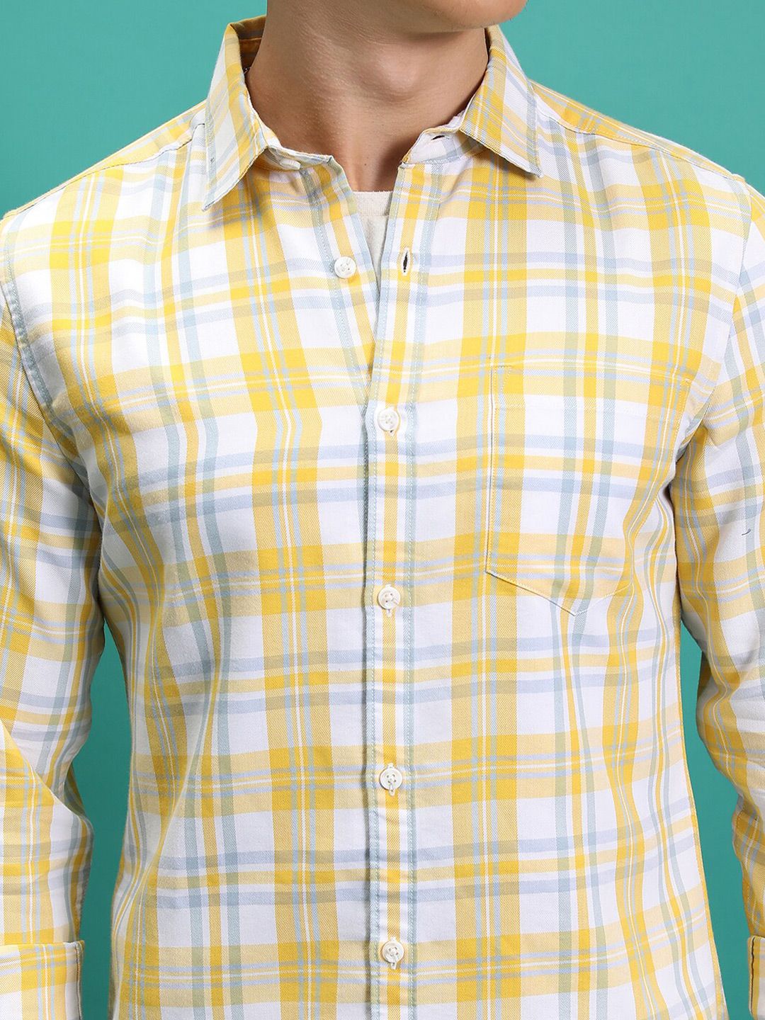 HIGHLANDER Men Regular Collar Full Sleeve Checked Shirt