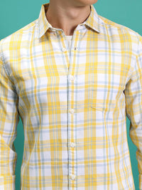HIGHLANDER Men Regular Collar Full Sleeve Checked Shirt
