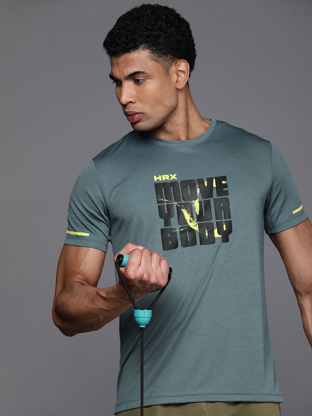 HRX by Hrithik Roshan Flex-Collection Rapid Dry Antimicrobial Finish Printed T-shirt