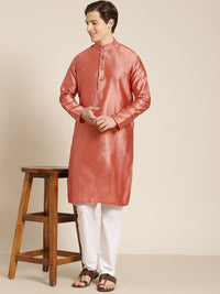 SOJANYA Kurta Rekaan Sendiri Berwarna Peach Lelaki