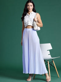 DressBerry Women Accordion Pleats Flared Palazzos