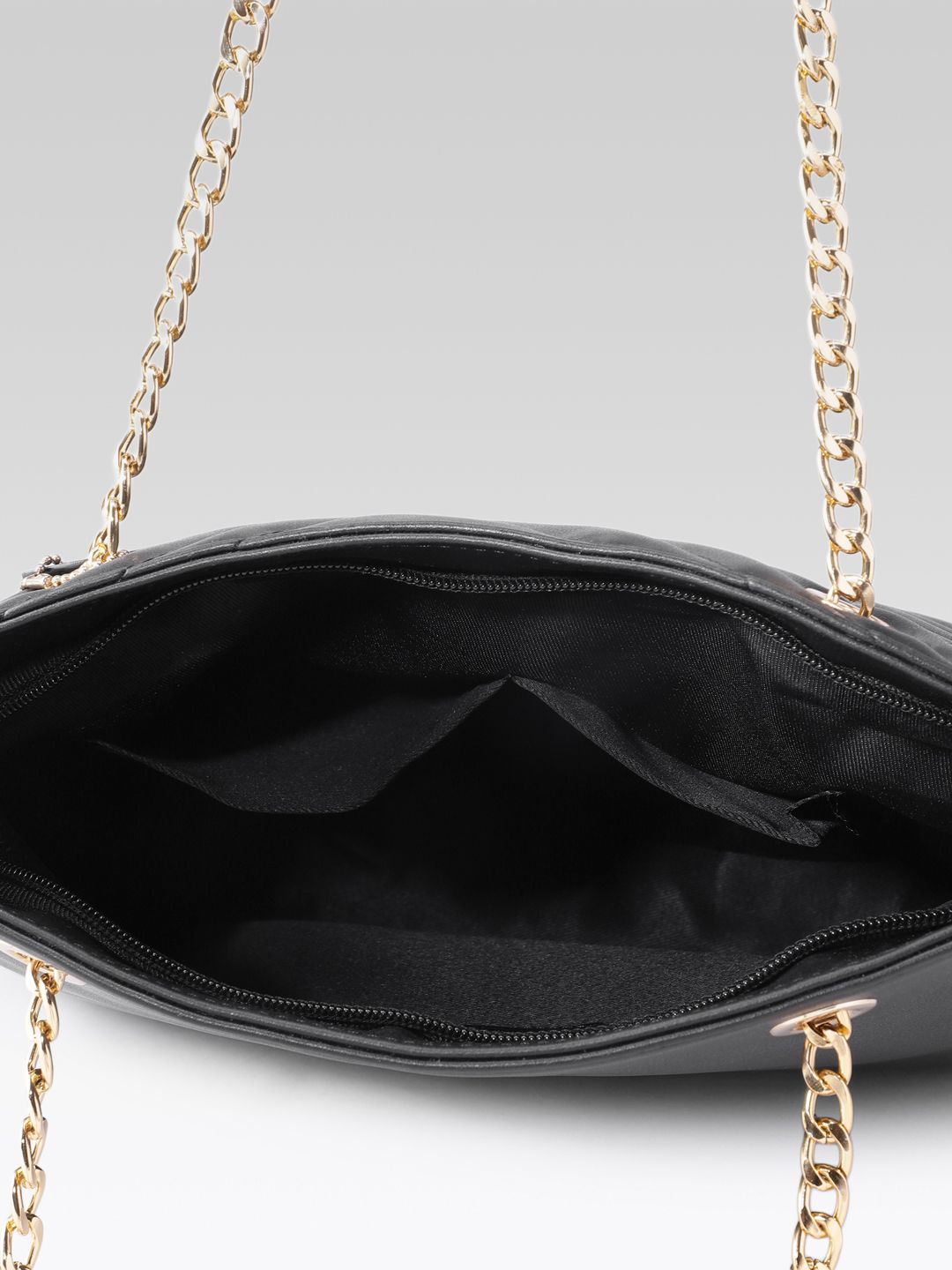 DressBerry Textured Structured Quilted Shoulder Bag