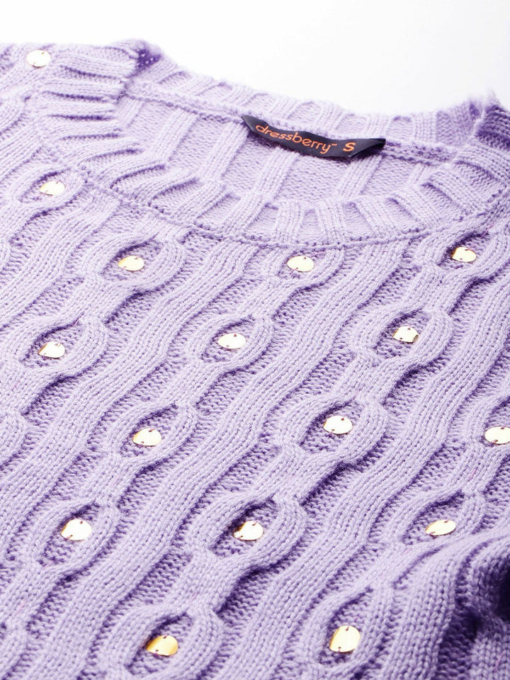 DressBerry Self-Designed Embellished Sweaters