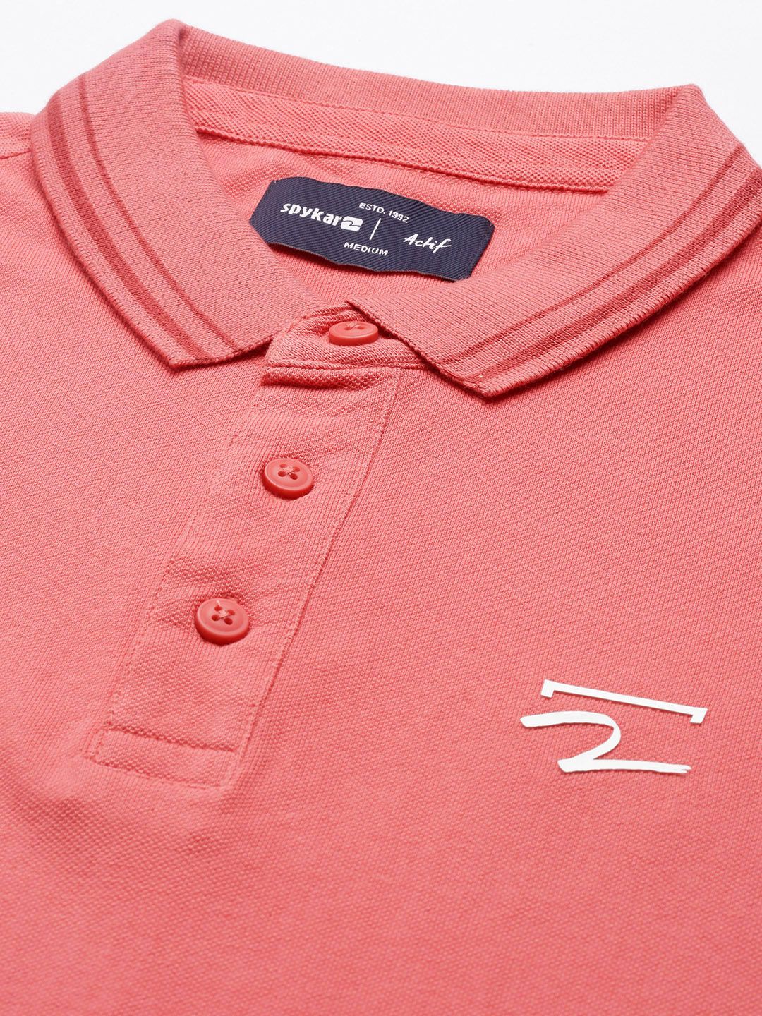 SPYKAR Men Polo Collar Pure Cotton Slim Fit T-shirt
