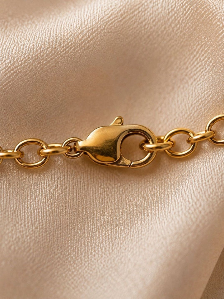 PANASH Lelaki Brass Rose Gold Plated Bohemian Kalung