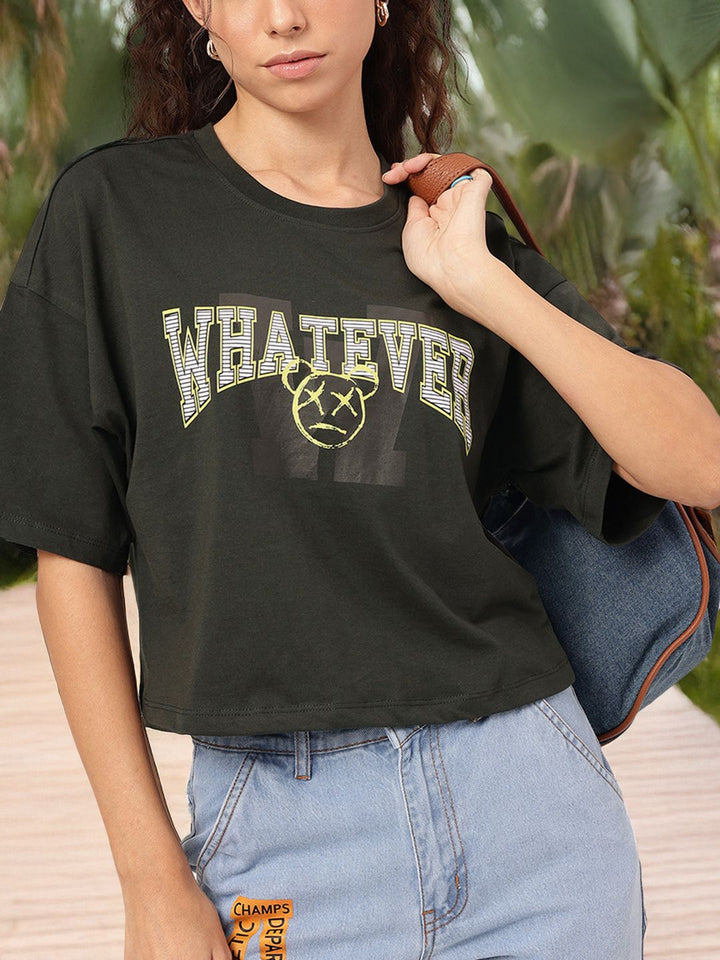 DressBerry Typo Treat Drop-Shoulder Boxy T-shirt