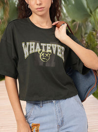 DressBerry Typo Treat Drop-Shoulder Boxy T-shirt