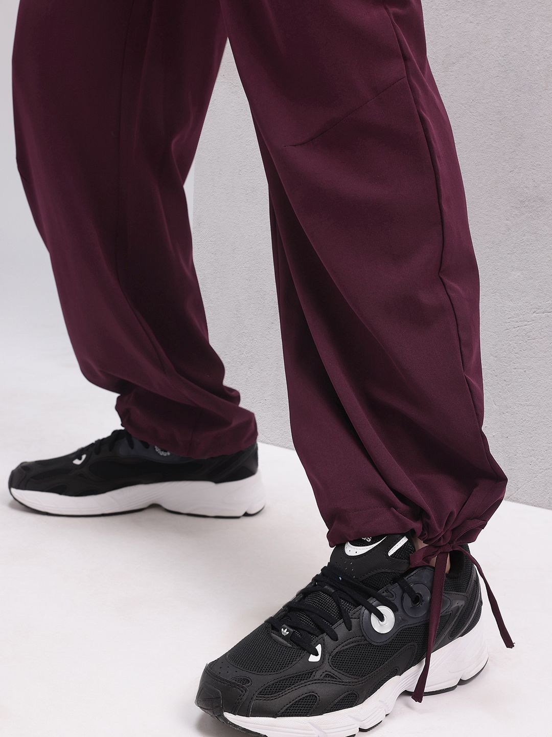 HRX by Hrithik Roshan Women Flared Lifestyle Track Pants with Toggle Hem