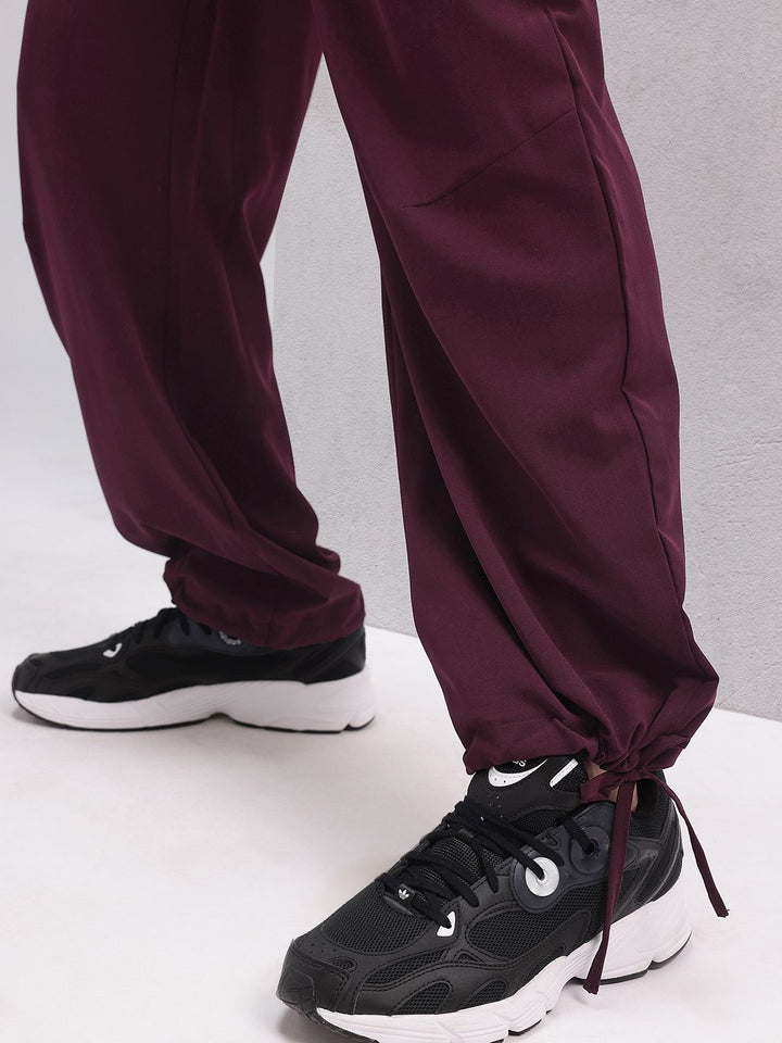 HRX by Hrithik Roshan Women Flared Lifestyle Track Pants with Toggle Hem