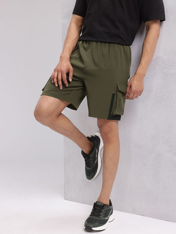 HRX by Hrithik Roshan Men Mid-Rise Cargo-Style Lifestyle Shorts