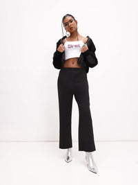 DressBerry Women Everyday Essential Textured Trousers