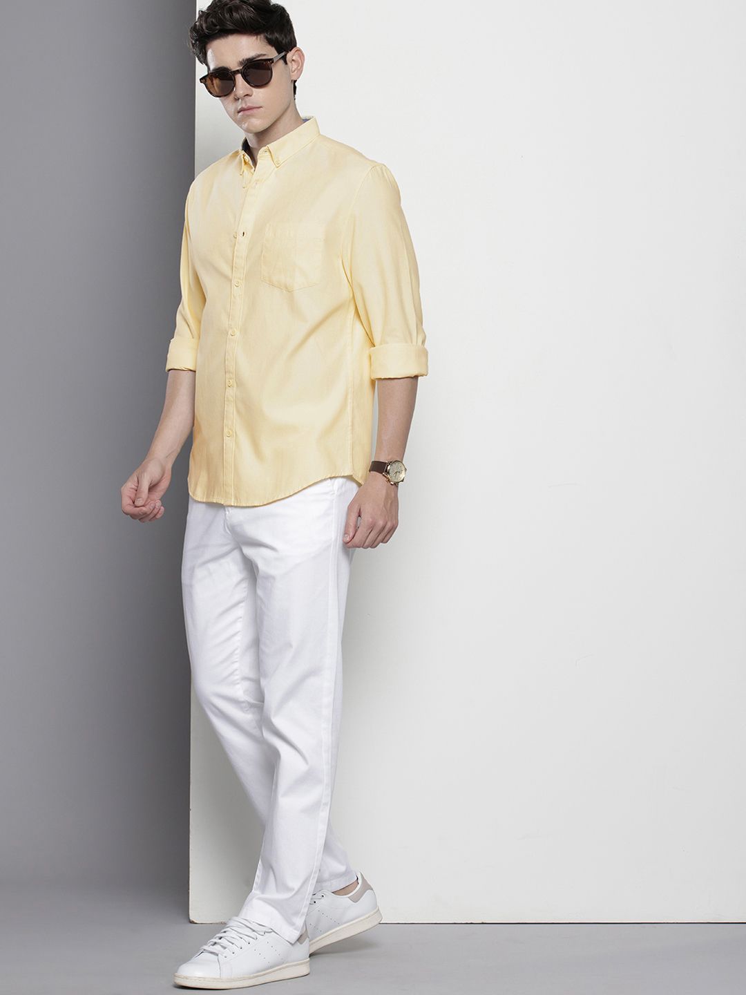 The Indian Garage Co Slim Fit Opaque Casual Shirt