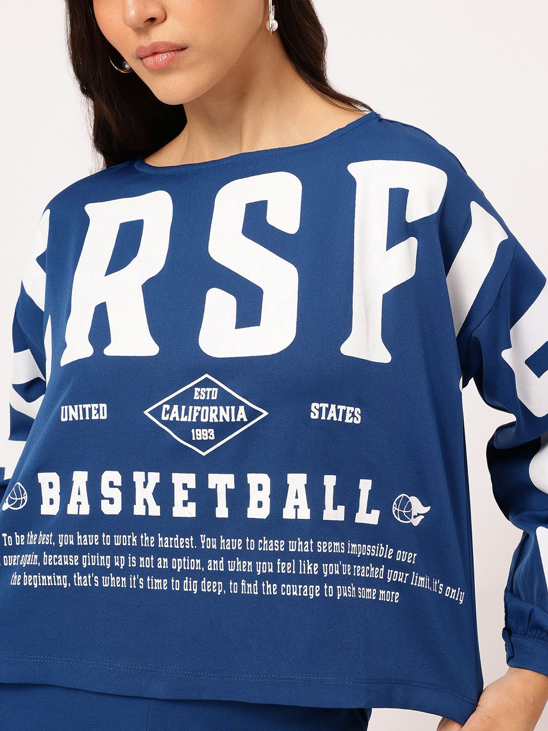 DressBerry Urban Statement Boxy Typography Printed Co-Ords