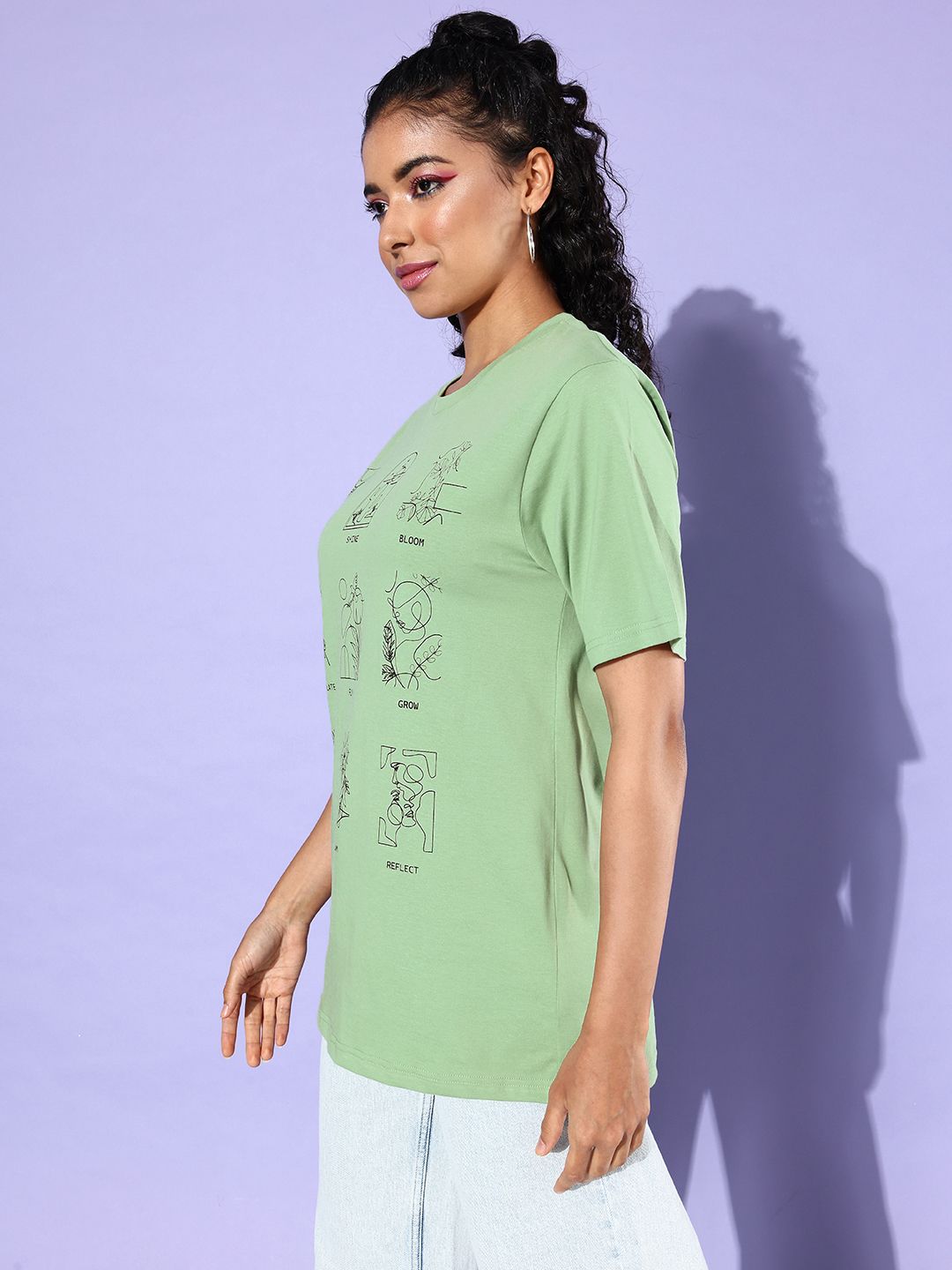 DILLINGER Graphic Printed Oversized Longline Pure Cotton T-shirt