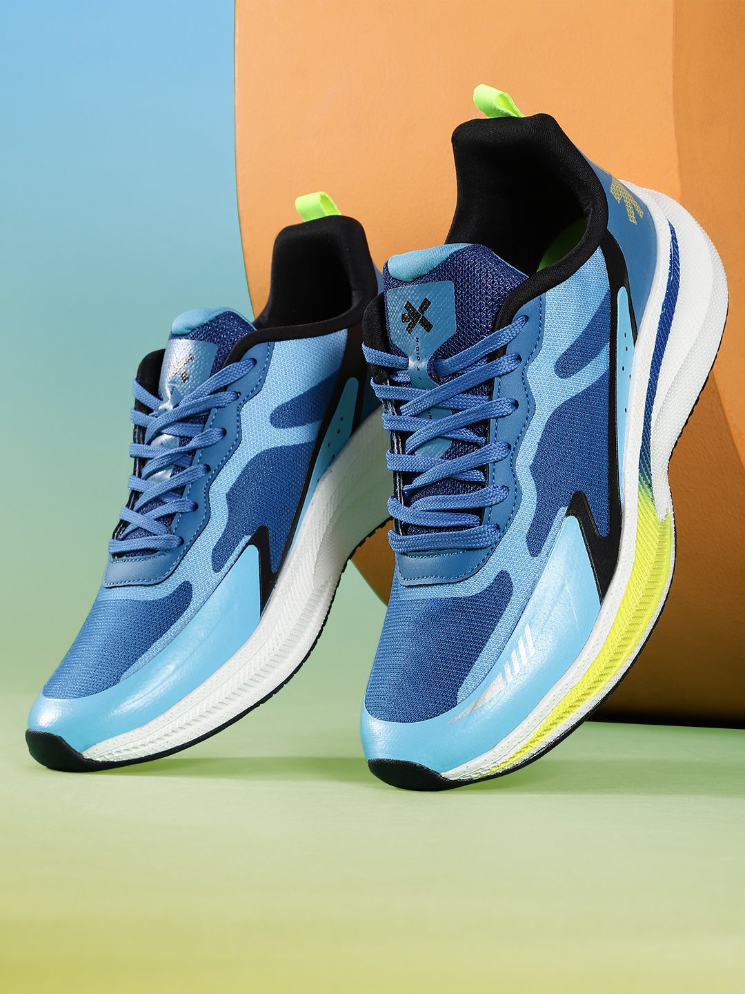 HRX by Hrithik Roshan Men Abstract Printed & Woven Design Round-Toe Running Shoes