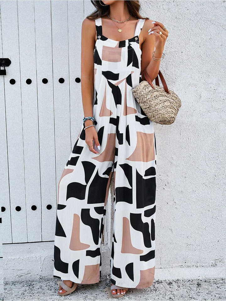 all about you Printed Shoulder Straps Basic Jumpsuit