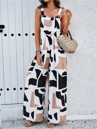 all about you Printed Shoulder Straps Basic Jumpsuit