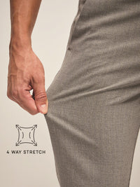 THE BEAR HOUSE Men Solid 4 Way Stretch Formal Trouser