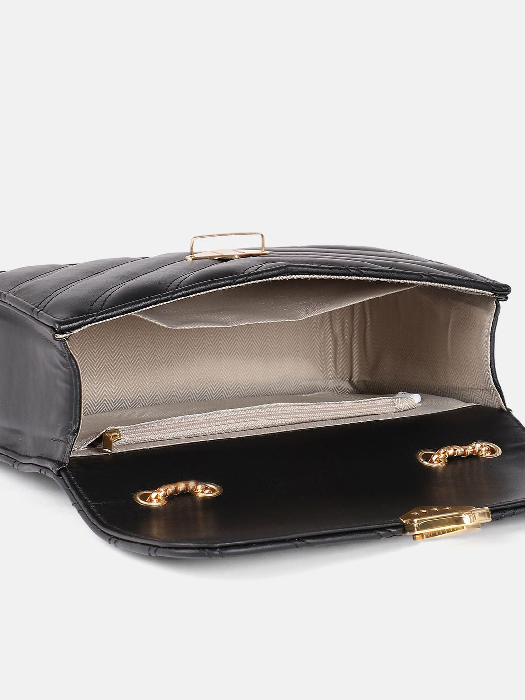 DressBerry Quilted Structured Shoulder Bag