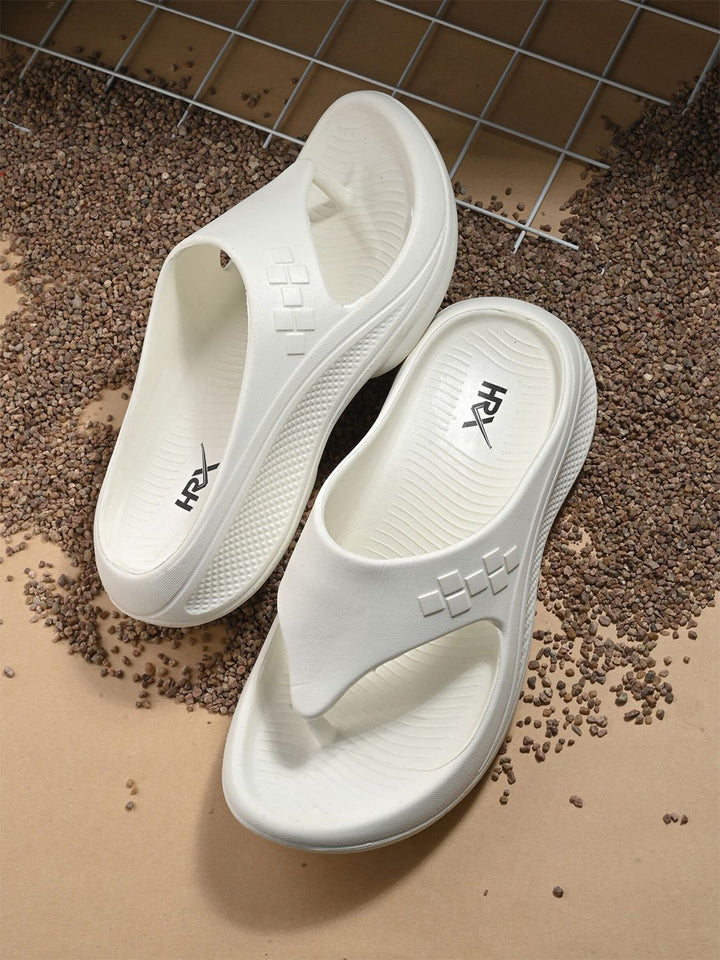 HRX by Hrithik Roshan Men Off White Thong Flip-Flops