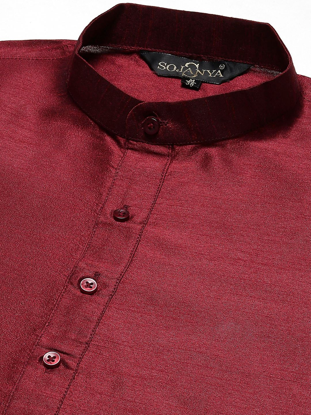 SOJANYA Kurta Rekaan Tenunan Lelaki dengan Churidar dengan Jaket Nehru