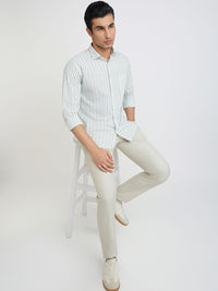 Park Avenue Men Pure Cotton Slim Fit Opaque Striped Casual Shirt
