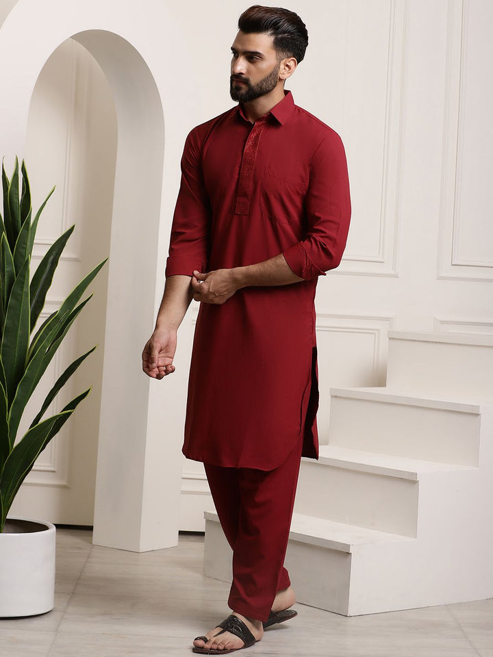 SOJANYA Thread Work Pathani Kurta with Pyjamas