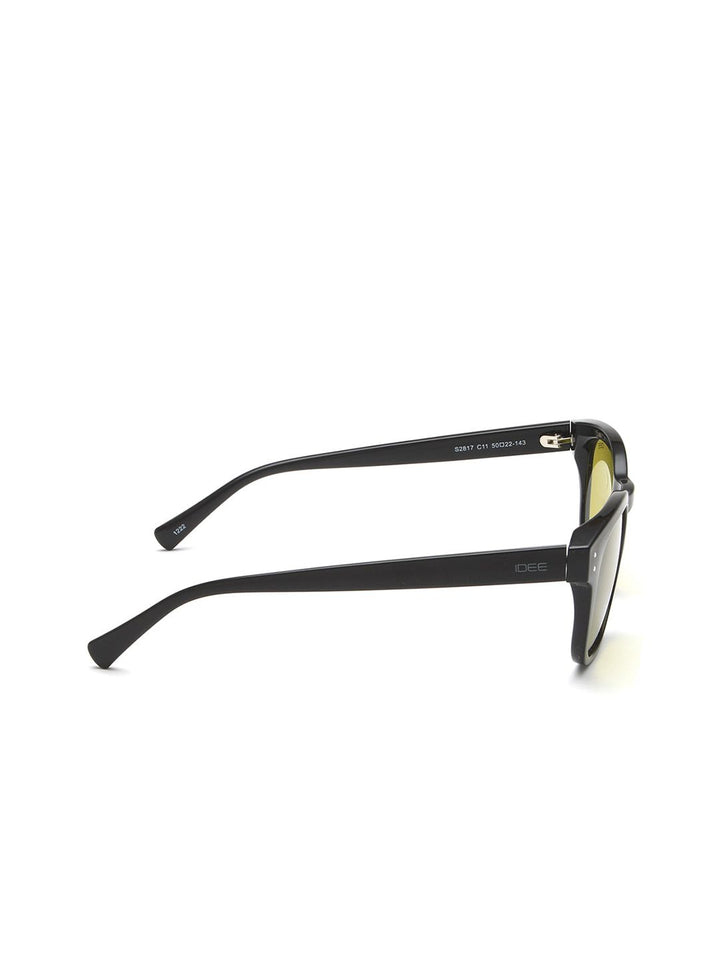 Idee unisex cermin mata hitam persegi dengan lensa terlindung UV