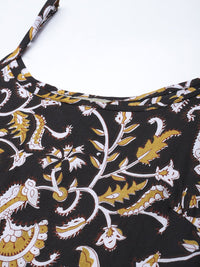 Anouk Women Black & White Ethnic Motifs Printed Pure Cotton Kurta