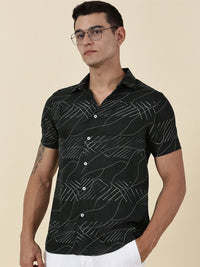Thomas Scott Men Classic Slim Fit Opaque Printed Casual Shirt