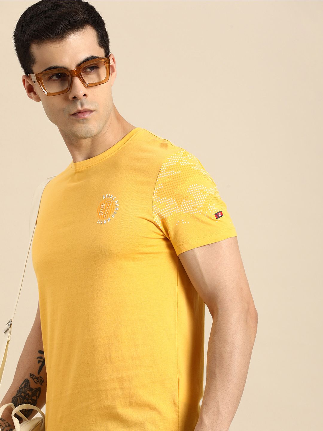 Being Human Pure Cotton Applique T-shirt