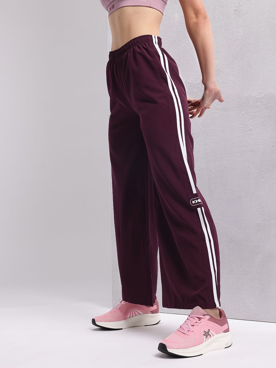 HRX by Hrithik Roshan Women Rapid Dry Side-Striped Training Track Pants