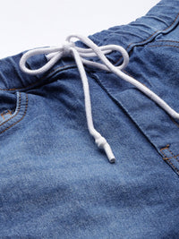 The Indian Garage Co Men Blue Light Fade Stretchable Jogger Jeans