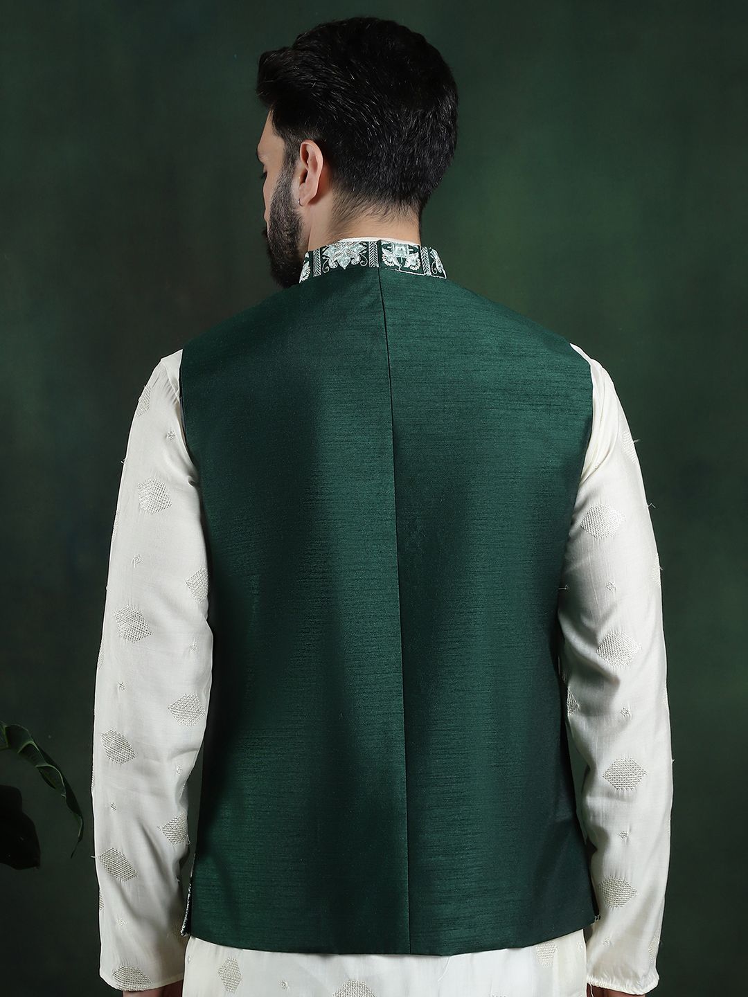 SOJANYA Jaket Nehru Tenun Sulam Lelaki