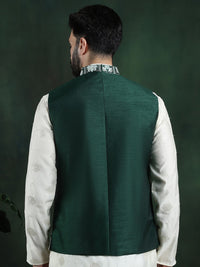 SOJANYA Jaket Nehru Tenun Sulam Lelaki