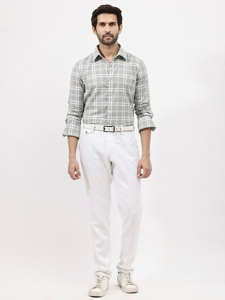 RARE RABBIT Men Milton Regular Fit Tartan Checked Shirt