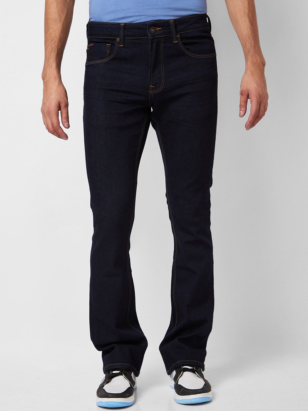 SPYKAR Men Bootcut Mid Rise Clean Look Cotton Jeans