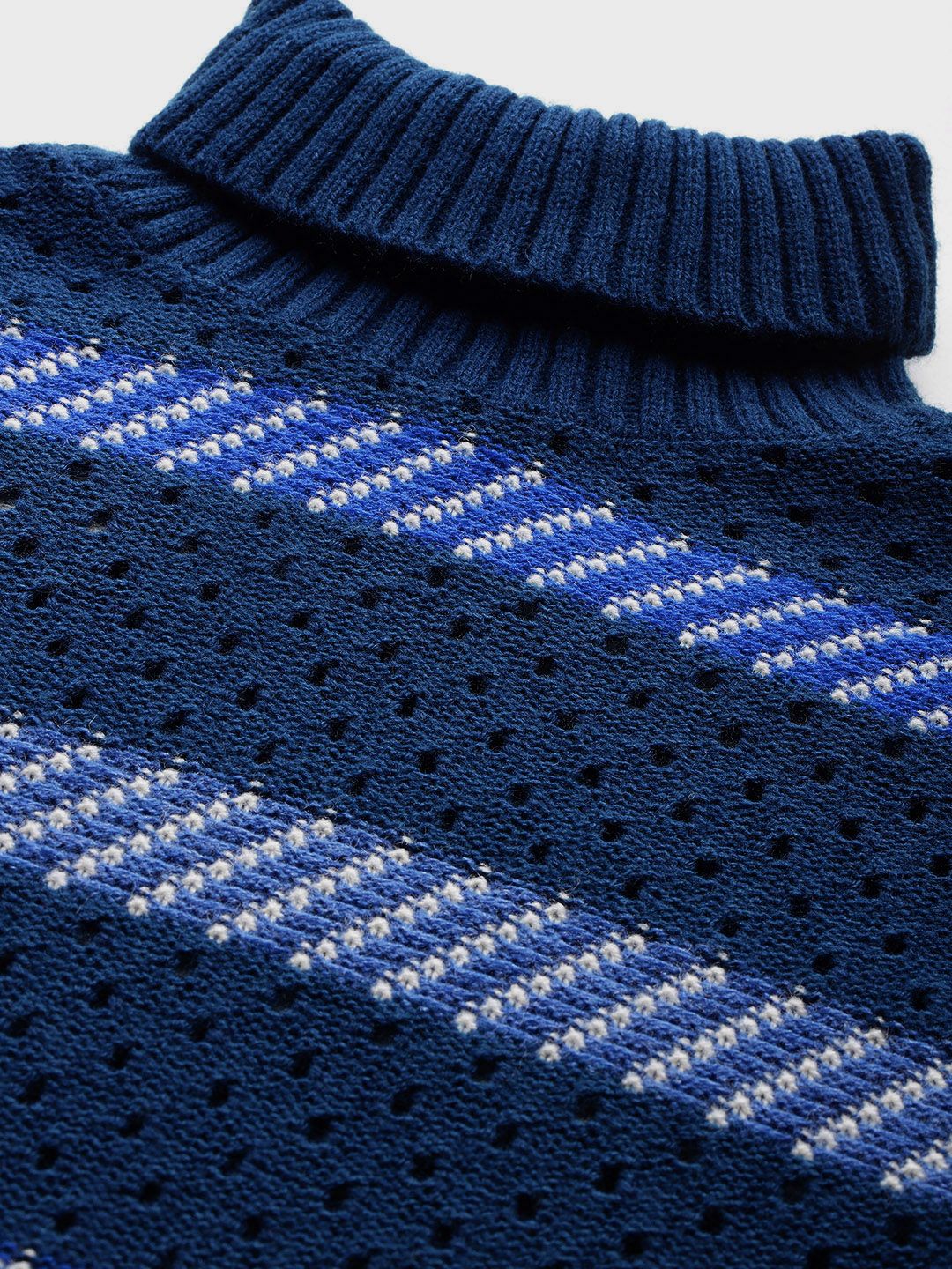all about you Turtle Neck Striped Sweater