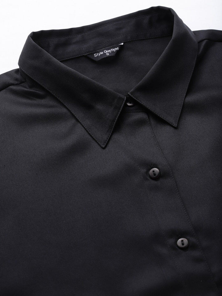 Style Quotient Satin Finish Spread Collar Formal Shirt