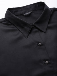 Style Quotient Satin Finish Spread Collar Formal Shirt