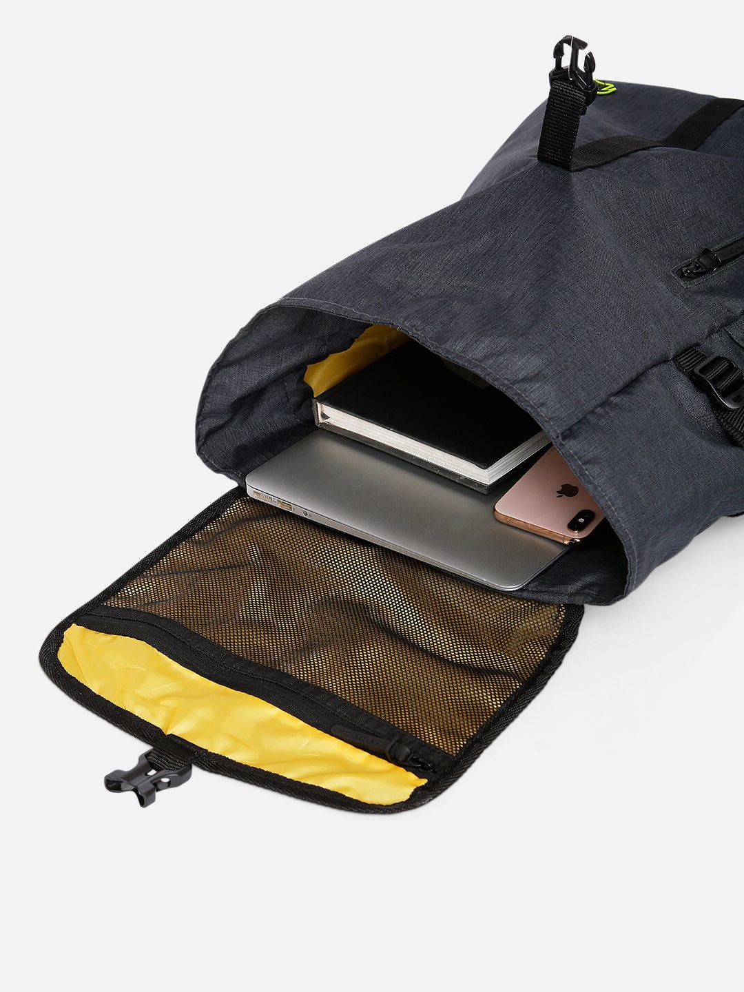 SPYKAR Men Grey Solid Backpack