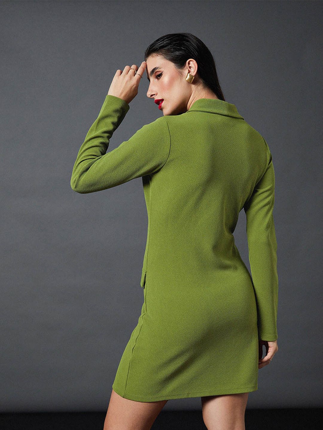 SASSAFRAS worklyf Shawl Collar Blazer Dress