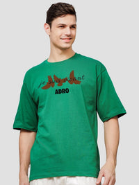 ADRO Men Typography Printed Applique T-shirt
