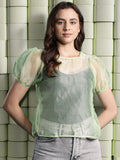 DressBerry Sheer Organza Top