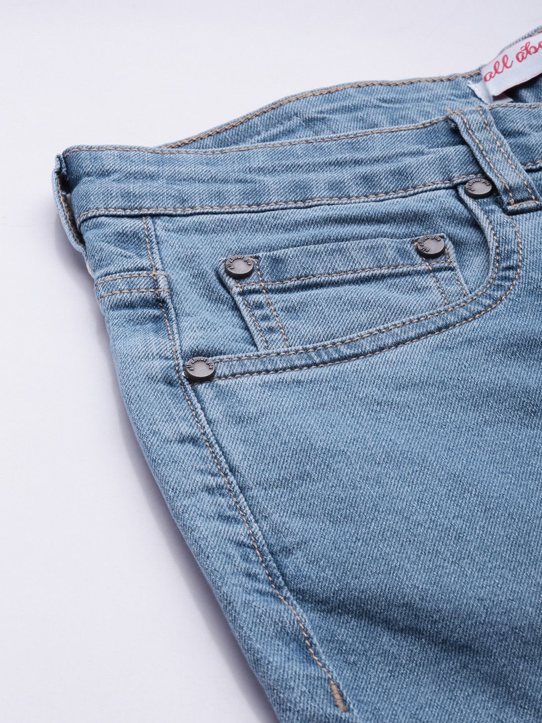 all about you Women Mid Rise Bootcut Light Fade Stretchable Jeans